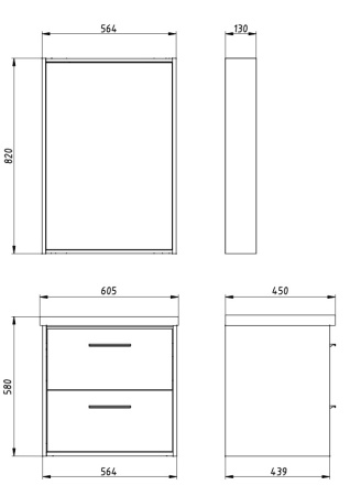 Зеркало (56х82)  ASB-Mebel Монца 60 12290